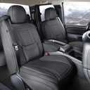 Coverland Custom Truck Car Seat Covers Front Seats for [2003-2006 Chevy Silverado 1500 Extended Cab Captain Seats] - Protector Water Resistant Leather Memory Form Seat Cushion [Front-Dark Gray]