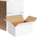 Famagic 10 Pack 8x6x4 Inch Small Shipping Boxes White Corrugated Cardboard Boxes Mailer for Small Business, Mailing Boxes for Packaging Bulk