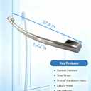 WR12X34310 Stainless Steel Lower Freezer Door Handle, 27.8", Replacement for GE Refrigerators, Replaces 4960021 AP6994366 PS16220203, Fits GNE25JSKLFSS GYE18JMLNFES XNE25JSKNFSS
