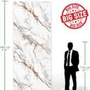 Marble Peel and Stick Waterproof Wall Paneling, 118" x 47" Calacatta Gold Matte Finish Self-Adhesive Backsplash Tile Vinyl Wall Panel for Kitchen Bathroom Wall Decor, Covers 38.75 Sq. Ft.