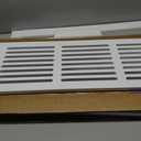 Return Air Grille Cover 32“ x 8.5” (Fits 30 x 6 Duct),Air Return Vent Cover
in White Finish, Straight Blade Design for Wall & Ceiling Installation (milky white)(MDF)