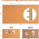 maxtek Large Cork Board 96 x 48 in, Bulletin Board for Walls, 8'x 4' Extra Aluminum Framed Corkboard, Foldable Wall Mounted Back to School Pin Memo Notice Cork Board for Office, Home Wall Display