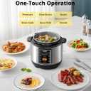 COMFEE 7-in-1 Small Electric Pressure Cooker, Slow Cooker, Steamer, Saut, Sous Vide, Warmer, Multi Cooker with Natural Ceramic Coated Non-Stick Pot, 3 Quarts