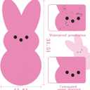 Easter Bunny Yard Sign Decoration with Stakes, Large Welcome Bunny Decoration Outdoor for Spring Happy Easter Garden Lawn Supplies (Pink)