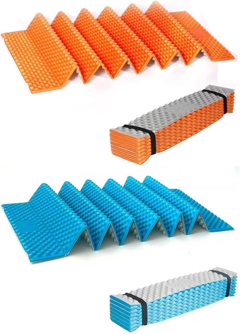 Foam Camping Pads(2 Packs) for Hiking、Camping、Sleeping, Foldable Closed Cell Foam Camping Mattress, Waterproof & Ultralight