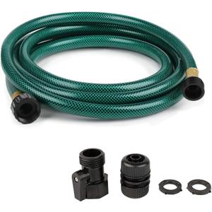 Garden Hose Leakproof for Gardener: 1/2 PVC Water Hoses with GHT Fittings - 10 FT No Kink and Flexible for Outdoor Watering (Green)
