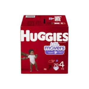 Huggies Size 4 Diapers, Little Movers Baby Diapers, Size 4 (22-37 lbs), 70 pcs