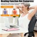 Ultrathin Back Massager for Pain Relief Deep Tissue with 4D Kneading, Heating & Red Light Therapy, Cordless Back Massager with Heat for Shoulders, Gift for Home Office Car Use for Men Women