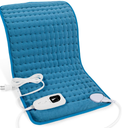 Deepsoon Heating Pad,Electric Heating Pads for Back,Neck,Abdomen,Moist Heating Pad for Shoulder,Knee,Arms,Legs,Dry/Moist Heat & Auto Shut Off,Christmas Gifts for Men and Women,Light Blue,24x12 Inch