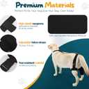 Dog Knee Brace Dog ACL Brace Hind Leg Dog ACL Knee Brace with Extra Collar and Support Treats Kneecap Dislocation Arthritis (Black, M)