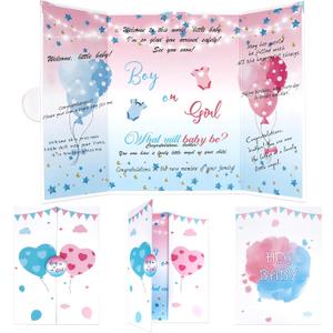 3 x Ideas Gender Reveal Guest Book Easter Gifts Best Gender Reveal Gifts for Parents to Be 2026 Boy or Girl Genders Reveals Gift Ideas Genders Reveals Decorations Party Games Guestbook Christmas