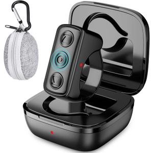 TikTok Scrolling Ring, TIK Tok Bluetooth Remote Control, Kindle APP Page Turner with Carrying Case, Camera Photo Clicker for iPhone, iPad, iOS, Android (Black-TT)