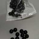 60pcs Black 16mm Pearl Beads with Hole Round Pearls for Crafting Loose Pearl Beads for Jewelry Making Fake Pearls Bead for Bracelets Necklaces Earrings Key Chains Accessories DIY
