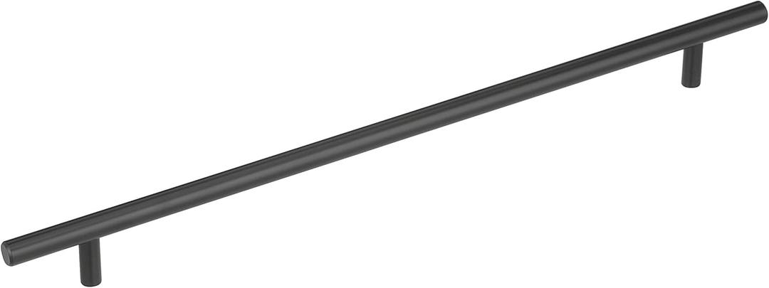 Amerock Bar Pulls 12-5/8 inch (320mm) Center-to-Center Matte Black Cabinet Pull, BP19014MB