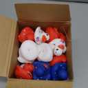 Sratte 50 Pcs Patriotic Rubber Ducks 2'' Blue Red White Mini Ducks in Bulk for USA 4th of July Memorial Day Independence Day Party Favors Decor Supplies Star Rubber Baby Bath Toys for Kids Adults