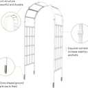 41" W x 86" H Vinyl Arbor, Vinyl Arch, Garden Arch Arbor for Outdoor, Yard, Garden, Climbing Plants - White