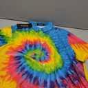 Demoking Tie Dye Shirt Men Hippie Neon Vintage Hawaiian Shirts Short Sleeve Button Down Multicolor XXL