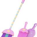 Battat Play Circle Broom & Hand Broom Dustpan Accessory House Cleaning Toys Pretend Play Mighty Tidy Sweep Set 3+ Years, child-size