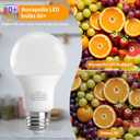 A19 LED Light Bulb, 60W Equivalent, Efficient 9W, 7 Year, 800 Lumens, Non-Dimmable, 2700K, Daylight White - 6 Pack