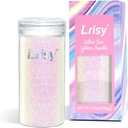 Lrisy Iridescent Extra Fine Glitter Powder with Shaker Lid, Craft Glitter Sequins for Epoxy Resin, Slime,Tumblers,Nail&Painting Arts 140g/4.5oz (Ultra Thin Brighter Iridescent Dream Pink and White)