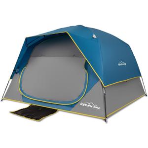 LOYEAHCAMP Tents 4 Person Camping Tent with Rainfly | Easy Setup Waterproof Family Tents for Camping, Portable Dome Tent for Outdoor Camping with Carry Bag