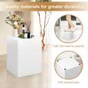 Cube Display Pedestal Stand for Bridal Shop, Square White Display Risers Columns, Party Event Decor Platform Base Showcase for Comic-Con Home Shop Boutiques (11.8*11.8*15.7in)