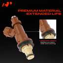 A-Premium Set of 6 Fuel Injectors Compatible with Toyota Tacoma, Tundra, 4Runner 1999 2000 2001 2002 2003 2004, V6 3.4L, Naturally Aspirated, Replace# 2320962040