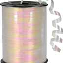 500 Yard Iridescent White PVC Curling Ribbon, 5mm Width, Art Deco Style, Perfect for Birthdays, Valentine's Day, Weddings, Special Occasions