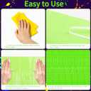 Glow in The Dark Tinsel Curtains 2 Pack - 3.3x6.6ft UV Reactive Fluorescent Party Backdrop for Neon, Birthday, Pride Decorations, Pre-Taped, Lightweight Waterproof (Green)