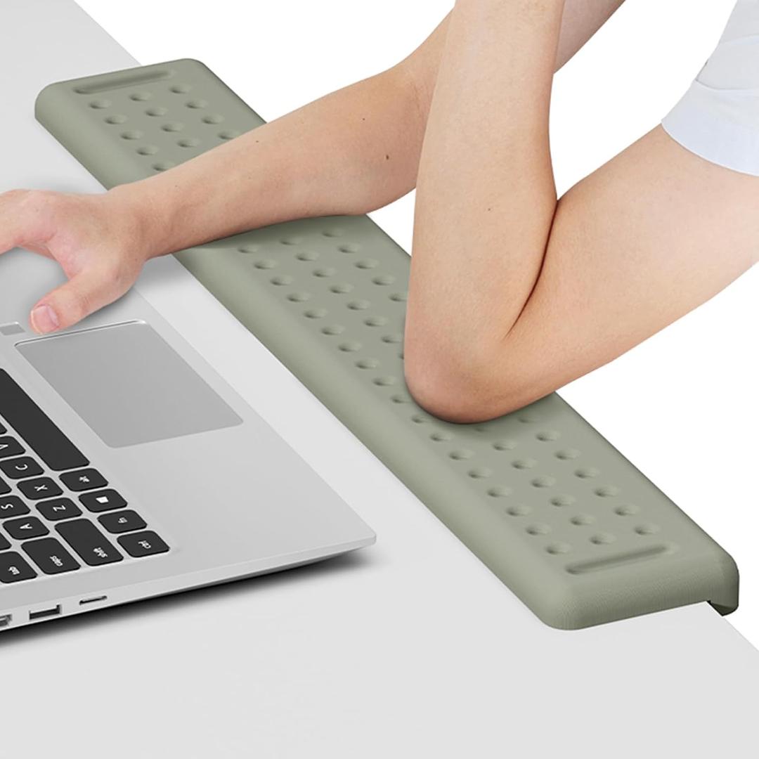 Leolee L-Shaped Desk Long Wrist Rest Elbow 60CM, Grey Arm Rest for Desk
Memory Foam, Non-Slip Base, Ergonomic Desk Edge Cushion, Wrist Support for Computer Keyboard, Typing, Office, Home