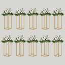 TEKXYZ Flower Stand for Wedding, 10 Pcs 23.6 Inch Tall, Metal Centerpiece Stand, Gold Centerpieces For Wedding, Event Party Props, Patio Decor