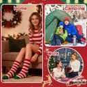 6 Pairs Christmas Fuzzy Socks for Women Cozy Warm Fluffy Winter Slipper Socks Cute Funny Holiday Gifts for Family Friends