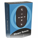 ILLIMITE Shower Remote Control Wireless Bluetooth 5.3 with Silicone Slap Bracelet IPX7 Waterproof for Calls/Music Control Compatible with iPhone, iPad, Android (Black)