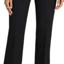 EXPRESS Womens Editor Pants  Mid Rise Stretch Bootcut Style with Comfortable, Flattering Fit for Work or Casual Wear (2, Black)