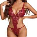 txsrbsj Women Lingerie One-Piece Lace Bodysuit Lingerie Outfits - Adjustable Strap