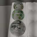 3pcs Spring Crackle Glass Ball Lights - Butterfly Ball Lamp Ornaments Indoor Globes Decorations LED Night Tabletop Decorative Sphere Lamp for Home Decor