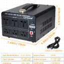 LVYUAN 3000 Watt Voltage Converter Transformer Heavy Duty Step Up/Down AC 110V/120V/220V/240V Power Converter with 3 US Outlets, 3 Universal Outlets, Resettable Circuit Breaker Protection