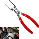 1 PC Automotive Relay Disassembly Assembly Pliers, 8.85" x 2.2" x 0.98" Plastic Handle Alloy Steel Fuse Disass Pliers, Car Repair Accessories, Compatible with Most Car Models (Red & Silver)