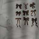 WDIRARA Girl's Leopard Bow Sweatshirt Crew Neck Long Sleeve Pullovers Graphic Top (White, 14Y)