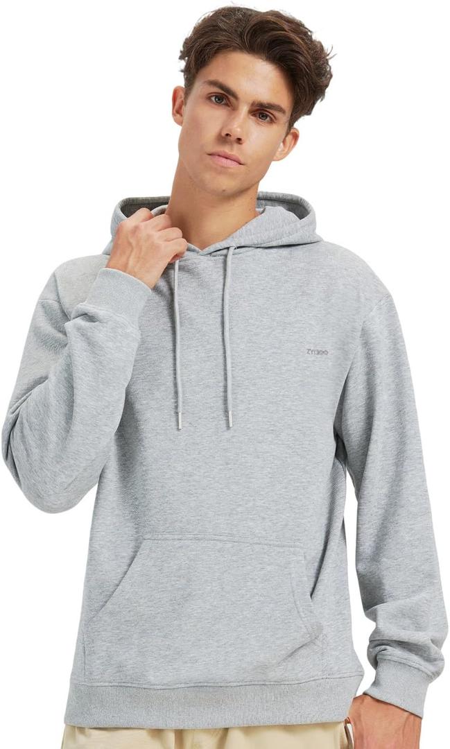 Zylioo Men Tall Sweatshirt Crewneck Pullover Long Fit Soft Casual Sweatshirt Top for Tall Men Daily Wear (Gray, L)