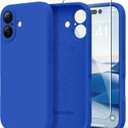 Magnetic for iPhone 16 Case, Compatible with MagSafe, [Screen Protector + Full Camera Protection], Silicone Shockproof Anti-Scratch Protective Phone Case for iPhone 16 6.1", Klein Blue