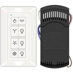 Smart WiFi Universal Ceiling Fan Remote Control Kit for 3-Speed AC Ceiling Fans, Compatible with Alexa, Google Assistant and Smart Life App,No Required Single Pole and Neutral Wire,White