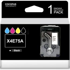 High Yield X4E75A Printhead Replacement for HP Tank 5000 5100 6000 6001 7000 7001 7300 7301 7600 7602 Compatible with 550 570 580 650 651 Series Printers with Black 1 Pack Printhead