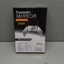 HIEEY 3 Way Mirror for Hair Cutting with LED,360 Trifold with Height Adjustable Telescoping Hooks,and 5X Magnification,for Makeup and Styling (Black)