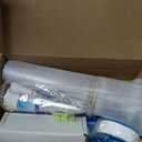 AmpleCharmic Wall Mount Bathroom Vessel Sink, 21’’ Rectangle Ceramic Basin for Small Bathroom Countertop with Pop-up Darin & Overflow, Modern White