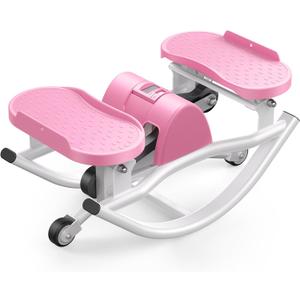 Rock Stepper, Side to Side Stepper for Exercise at Home, Low-Impact 3D Rocking Stepper Machine with Resistance Bands & Non-Slip Mat, Side Stepper for Full Body Workout, 250 LBS Capacity