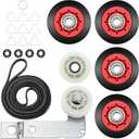 4392067 Dryer Repair Kit &W10837240 Dryer Idler Pulley Compatible for Kenmore,Maytag Whirl-poo Elite Dryers,Includes WPW10314173 Roller Drum Support Kit,661570v Dryer Belt,279640 Idler Pulley MIFLUS