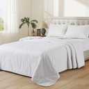 100% Cotton Comforter Twin Size, All Seasons Cotton Filled Blanket, Lightweight Durable Breathable Quilt (Twin, Motif)