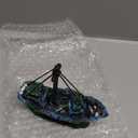 AWXZOM Aquarium Shipwreck Decoration + Little Diver Floating Fish Tank Decoration, Fish Tank Ornaments