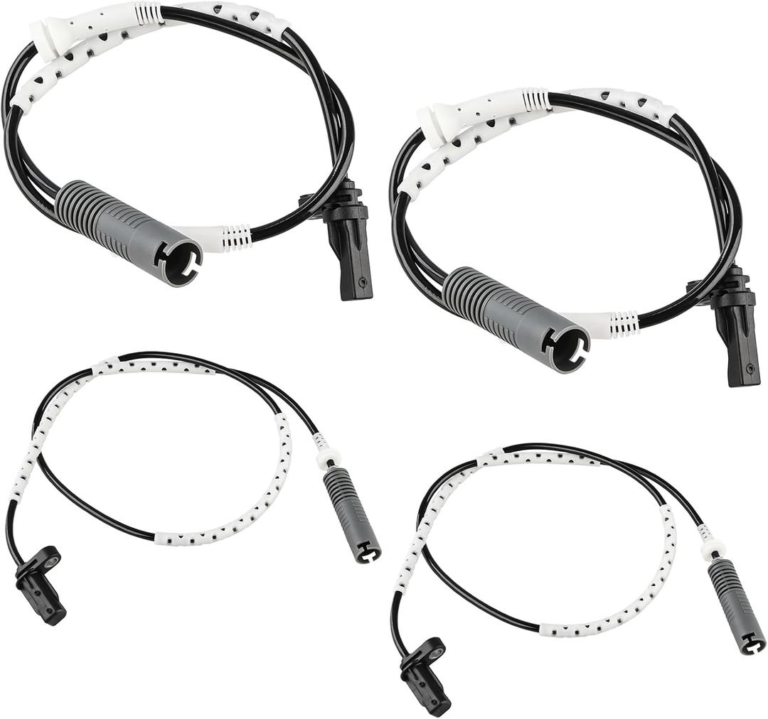 WMPHE 4 Pcs ABS Wheel Speed Sensors Compatible with BMW 128i 328i 3.0L L6 2008 2009 2010 2011, BMW 323i 325i 2.5L L6 2006, Front and Rear abs Sensors, Replacement for 34526760424, 34526760425